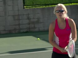 Women playing tennis. - Slow Motion Stock Footage
