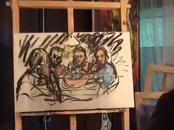 Pink Painter Stock Footage