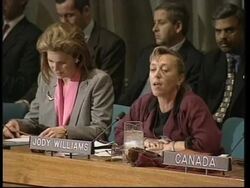 USA: NEW YORK: ANTI LANDMINE ACTIVISTS LAUNCH NEW CAMPAIGN News Clip