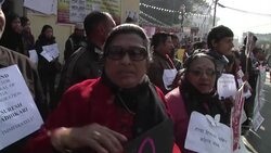 Hundreds protest against violence toward women and children News Clip