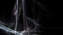 Light beams rotate against a black background. Stock Footage