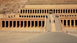 Hatshepsut's Temple in Luxor Egypt Stock Footage