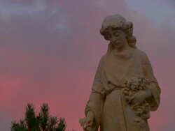 Forsaken Statue Stock Footage