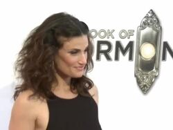 Idina Menzel at The Book Of Mormon Los Angeles Opening Night Stock Footage