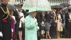 The Queen inspecing Scots Guards News Clip