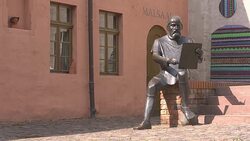 monument Lucas Cranach the elder Stock Footage