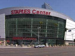 Exterior of Staples Center Stock Footage