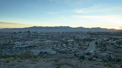 El Paso TX and Ciudad de Juarez Chijuajua sunset Stock Footage