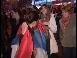 Street celebrations, Tadic joins party in centre of capital News Clip