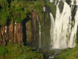 WS R/F Cataratas do Iguacu Falls / Foz do Iguacu, Parana, Brazil Stock Footage