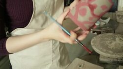 Woman Working Potters Stock Footage