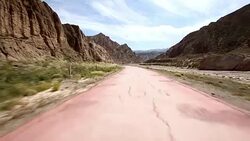 scene through Landform valley of zhangye Shanxi 4k Stock Footage