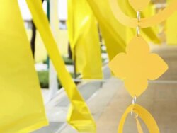 Yellow cloth. Stock Footage