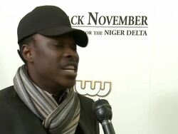 INTERVIEW: Director Jeta Amata on how America is affected by Nigerian Delta issues Stock Footage