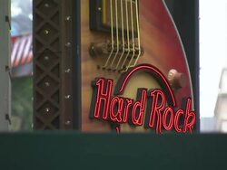 Hard Rock Cafe Sign News Clip
