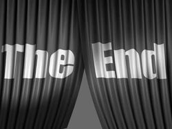 The End - Curtains Closing + Alpha included Stock Footage