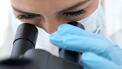 Looking deep into the microscopic world Stock Footage