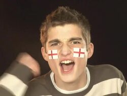 England soccer / football sports fan - HD &amp; PAL Stock Footage