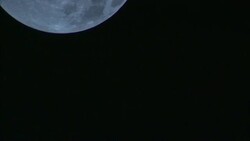A full moon glows in the night sky. Stock Footage