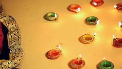 Couple celebrating diwali, Delhi, India Stock Footage