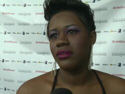INTERVIEW: Tamika Newhouse on why she is here to support the cause at The 2012 Diamond Awards - Hosted by The Not Alone Foundation on 3/17/2012 in Atlanta, GA Stock Footage