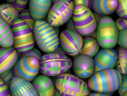 (Loop) Falling Easter Eggs Stock Footage