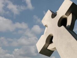 HD:Cross and clouds Stock Footage