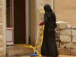 Syria border town in Lebanon Stock Footage