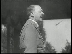 German chancellor Adolf Hitler delivers an emotional speech. News Clip