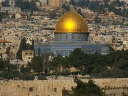 WS View of Temple Mount / Jerusalem, Judea, Israel Stock Footage