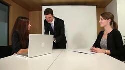 Teamwork amongst young business professionals Stock Footage