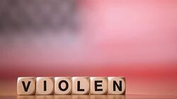 Violence Letter Cubes Being Removed Stock Footage