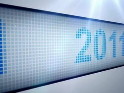 LED Scrolling 2011 - Blue on White (Full HD) Stock Footage