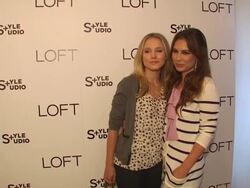 Kristen Bell, Nicole Chavez at the LOFT Fall 2010 Style Studio Press Preview And Cocktail Party at Los Angeles CA. (Footage by WireImage Video/GettyImages) Stock Footage