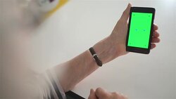 Chroma key on smartphone Stock Footage