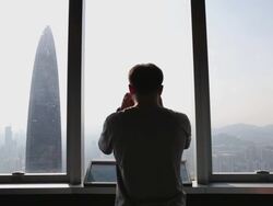 Using Binoculars Stock Footage