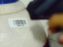 check chemical gas tank by reading barcode Stock Footage