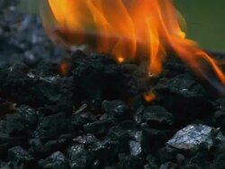 Burning Coal Stock Footage