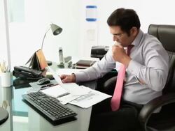 Businessman working in an office  Stock Footage
