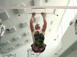 NTSC: Doing Chin-Ups Stock Footage