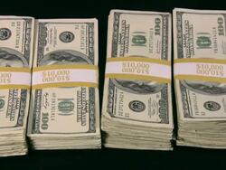 Lots of cash money. American dollars. US Paper Currency. Stock Footage