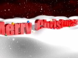 Merry Christmas in the snow Stock Footage