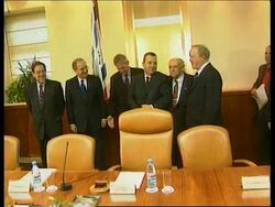 MIDDLE EAST: GEORGE MITCHELL DISCUSSES CLASHES (V) News Clip