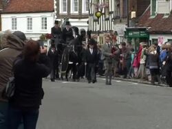 Robin Gibb Funeral Procession Through Thame News Clip