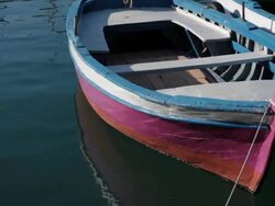 Nautical Vassel In Dark Water Stock Footage