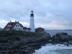 Portland Head Lighthouse, ME Stock Footage