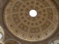 Interior of Saint Stephen Walbrook church, London Stock Footage