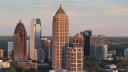 Midtown Atlanta skyline, Georgia, United States of America Stock Footage