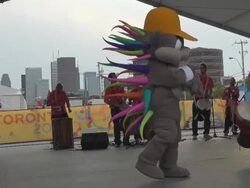 Welcoming Ceremony in Athletes' Village, Toronto, PanAm Games Stock Footage