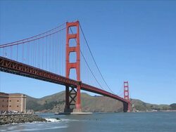 Golden Gate Bridge (NTSC) Stock Footage